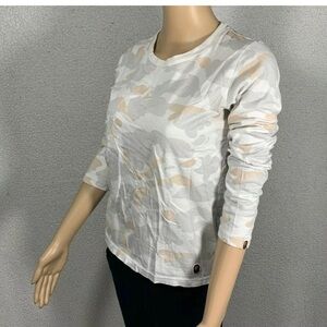 A Bathing Ape BAPE Women's Camo Long Sleeve T Shirt Top size Small streetwear